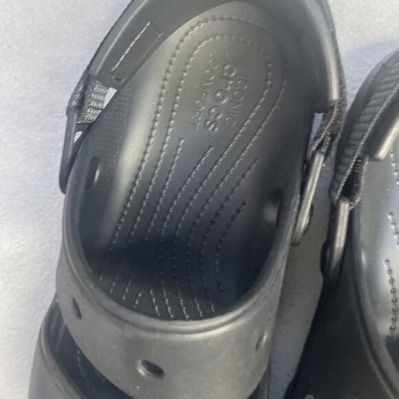 Crocs Classic All-Terrain Sandals Black Unisex size 12 Two-Strap Hook & Loop main image 5